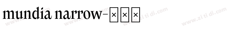 mundia narrow字体转换